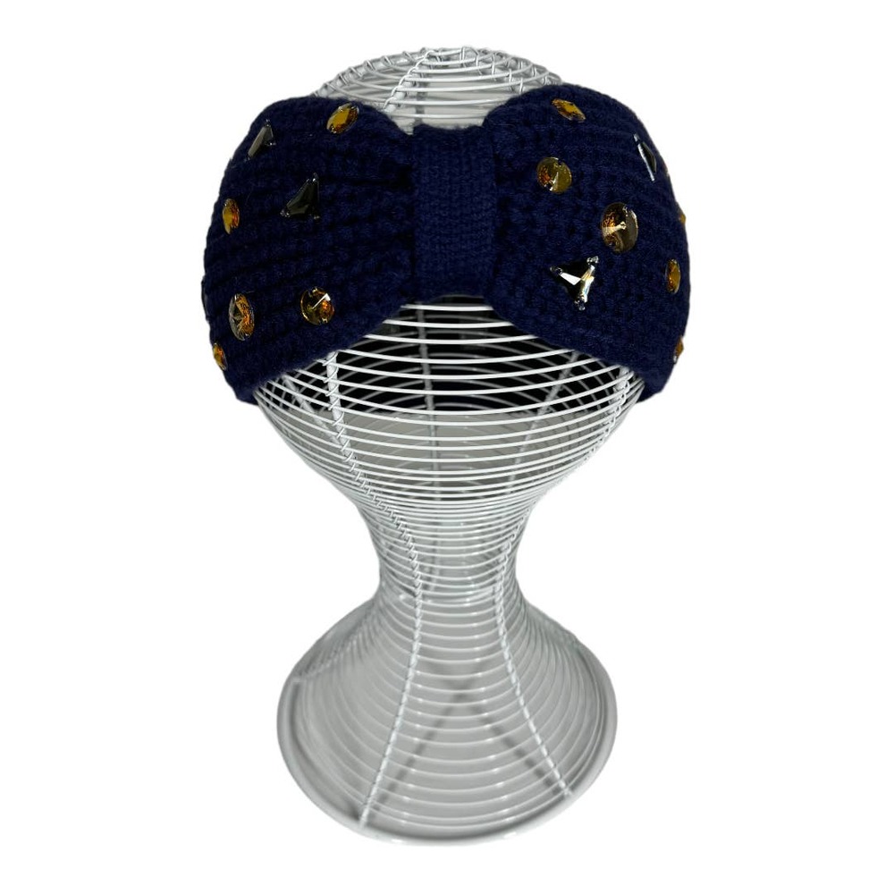 Anthropologie Misha Embellished Ear Warmer Blue Jeweled New Bling Cozy Headband